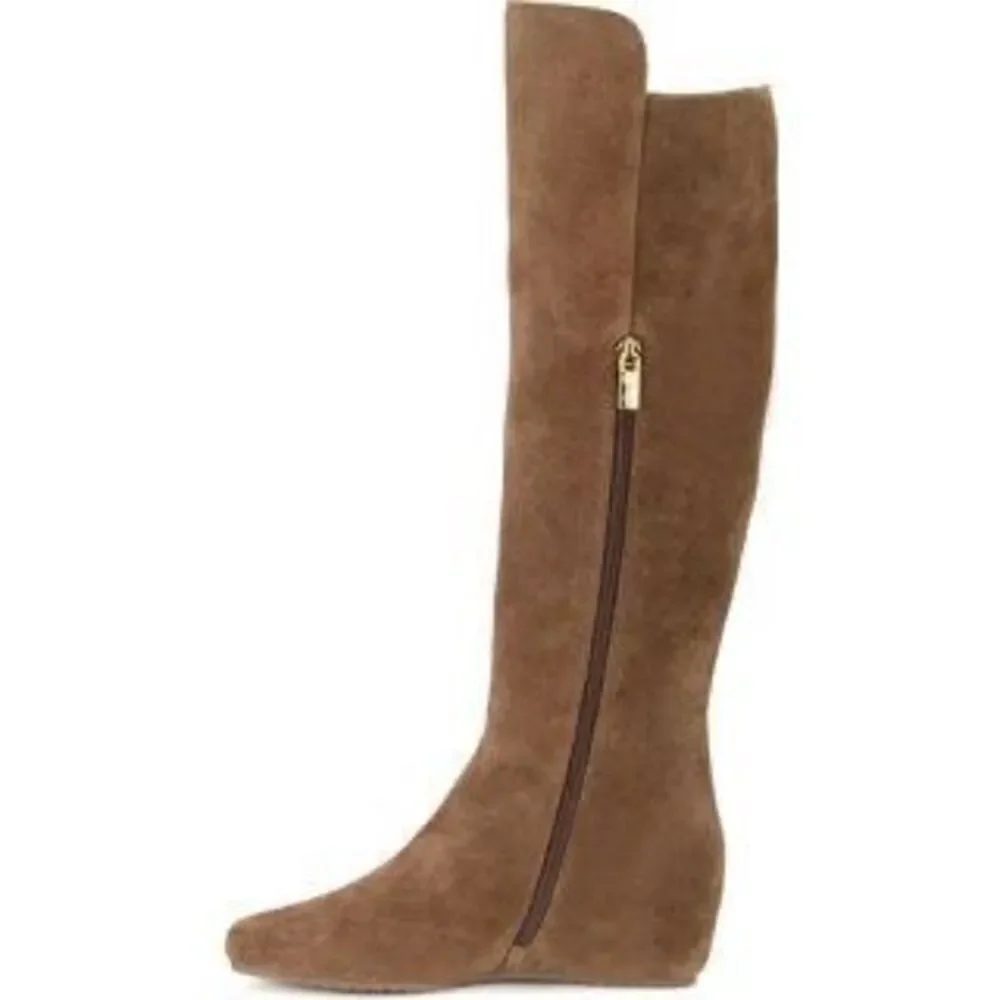 ✨ISOLA Tall Knee High Suede Wedge Sz 7.5 Boots✨